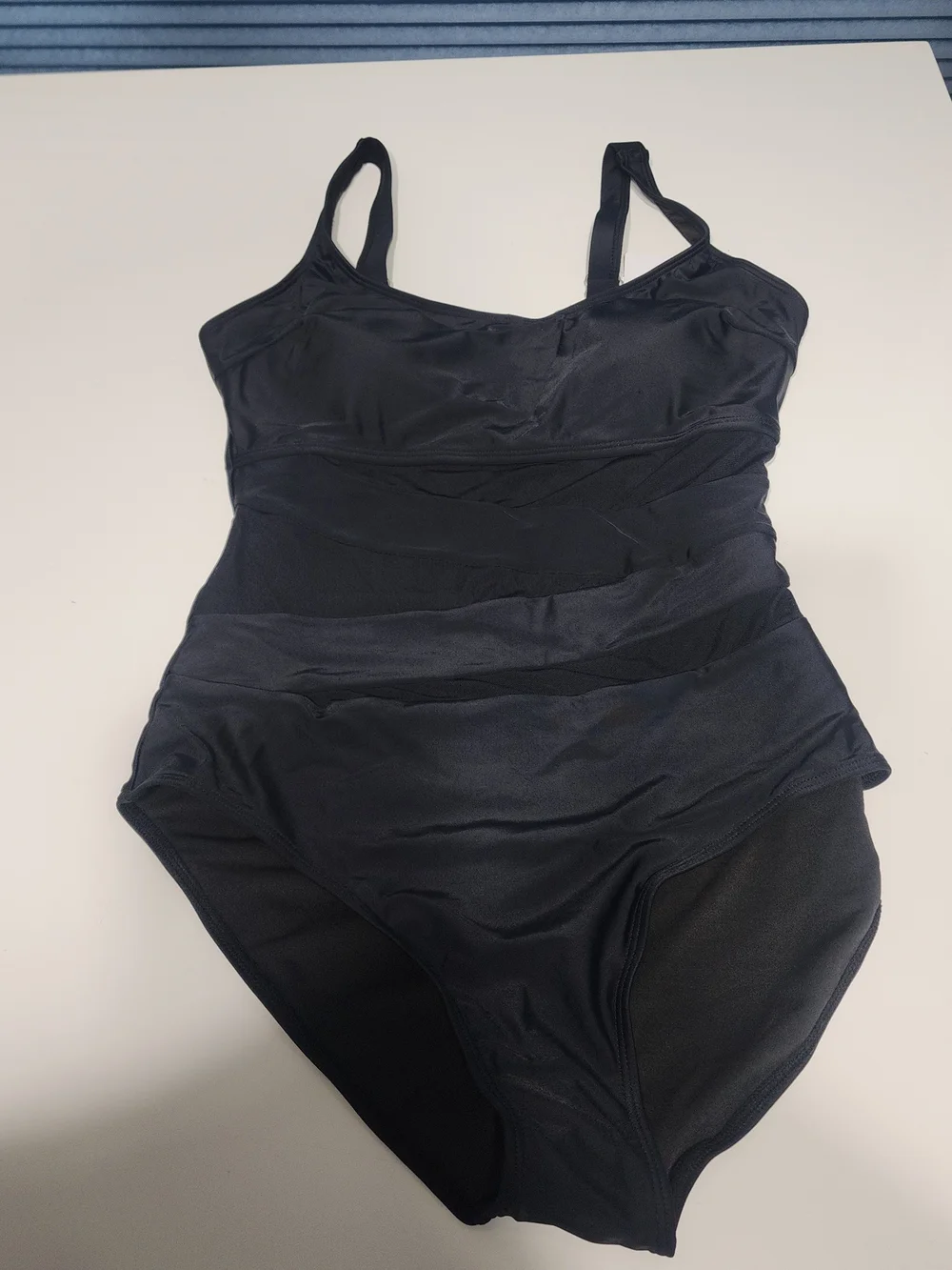 Classic Black One-Piece Swimsuit - Sleek Scoop Neck